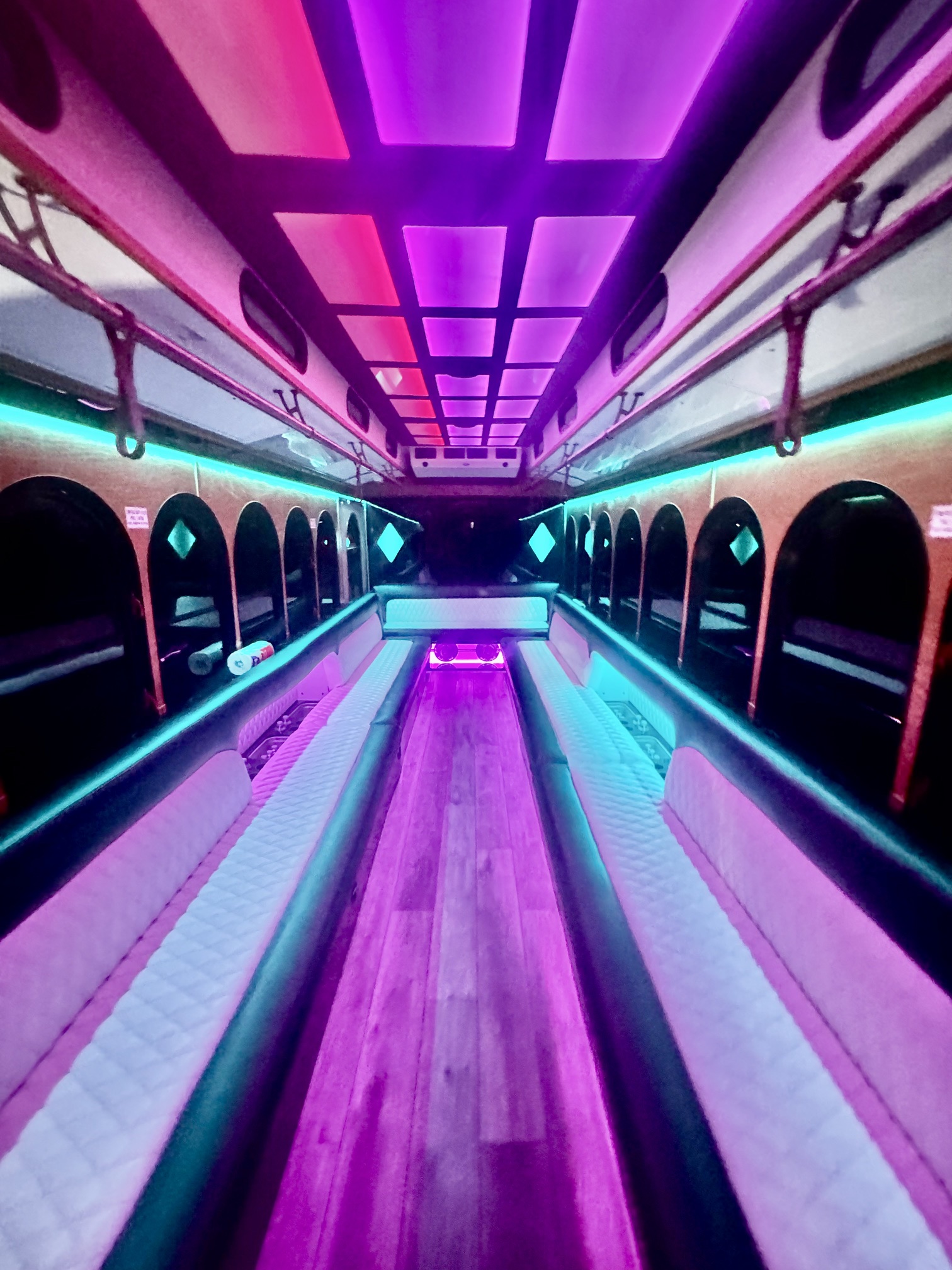Party Bus Interior — Trolley Limo